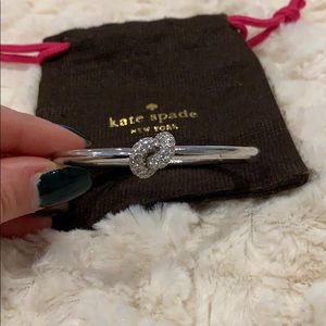 KATE SPADE silver pave sailor knot bangle!